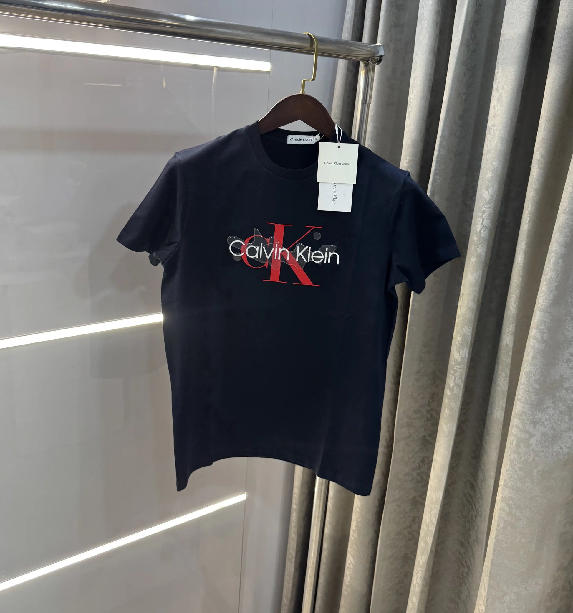 Calvin Klein Navy Blue Logo Work Premium T-Shirt