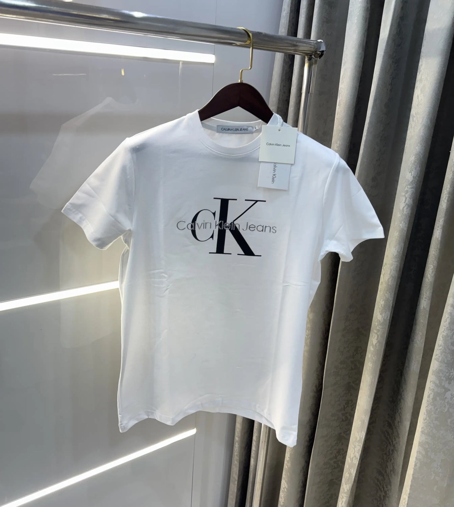 Calvin Klein White Logo Work Premium T-Shirt