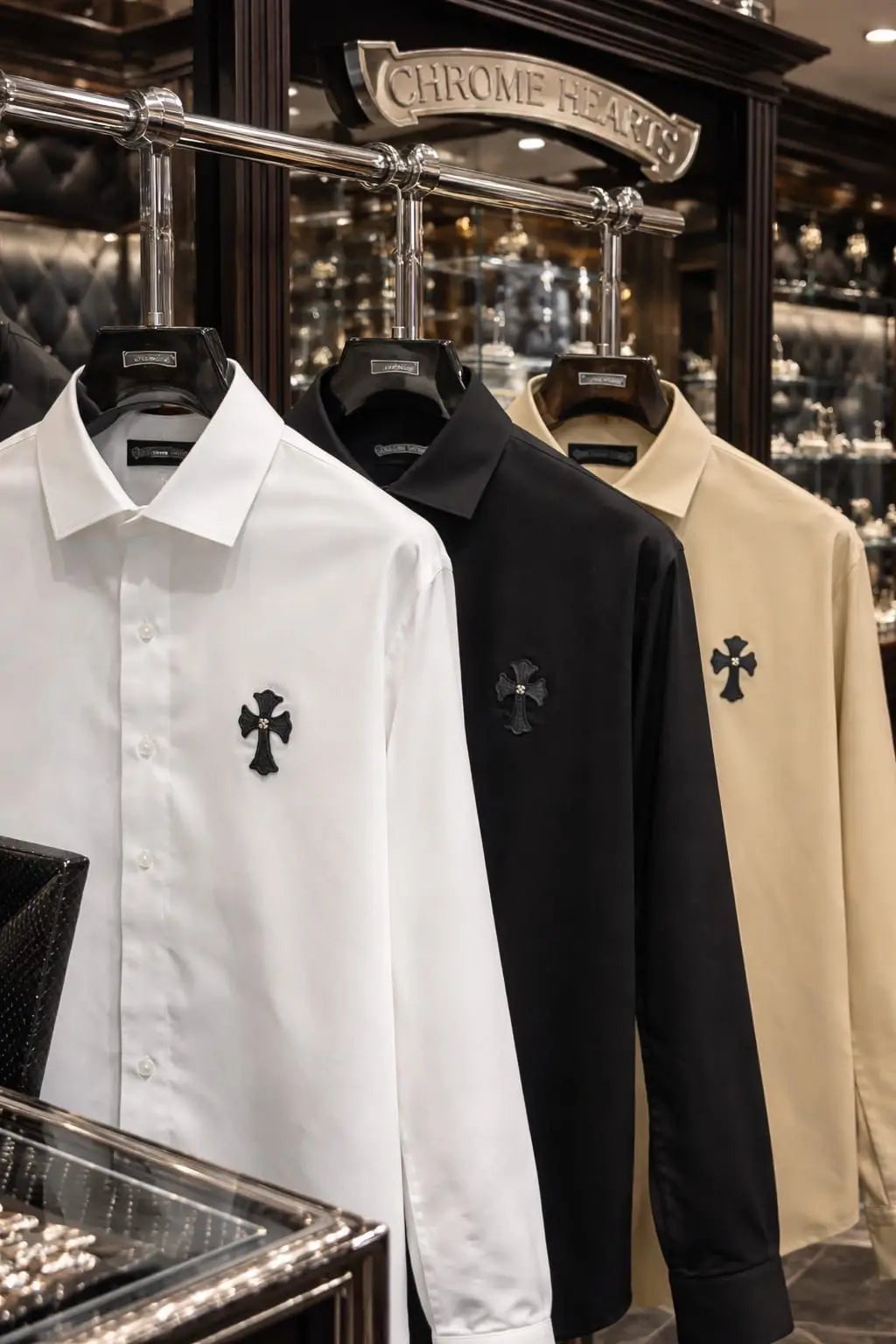 Chrome Hearts white Logo Work Premium Shirt