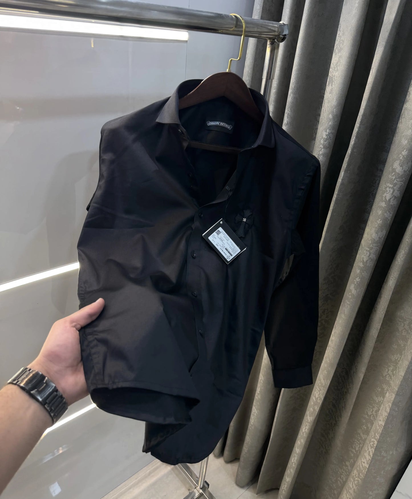 Chrome Hearts Black Logo Work Premium Shirt