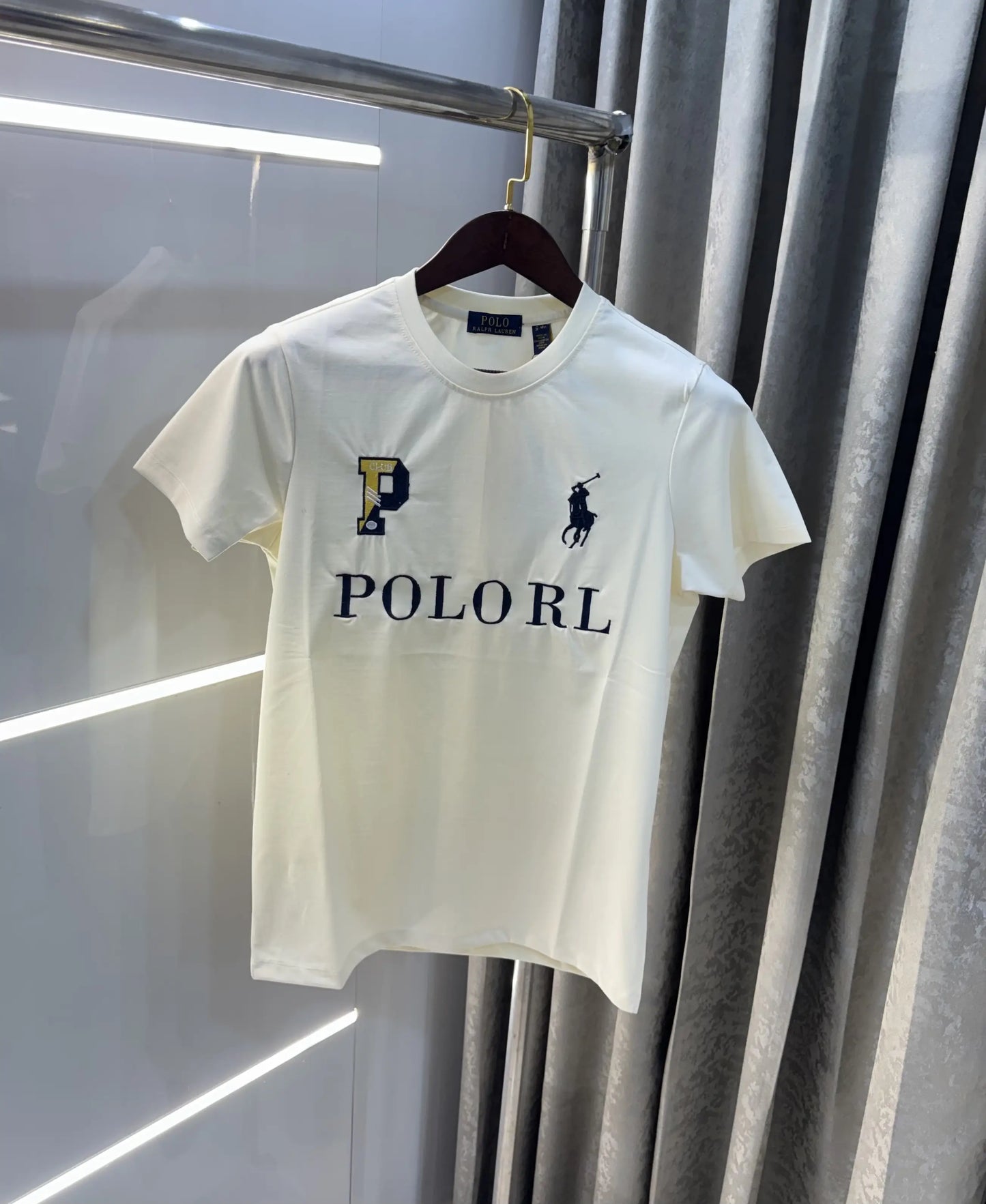Ralph Lauren Cream Logo Work Premium T-Shirt
