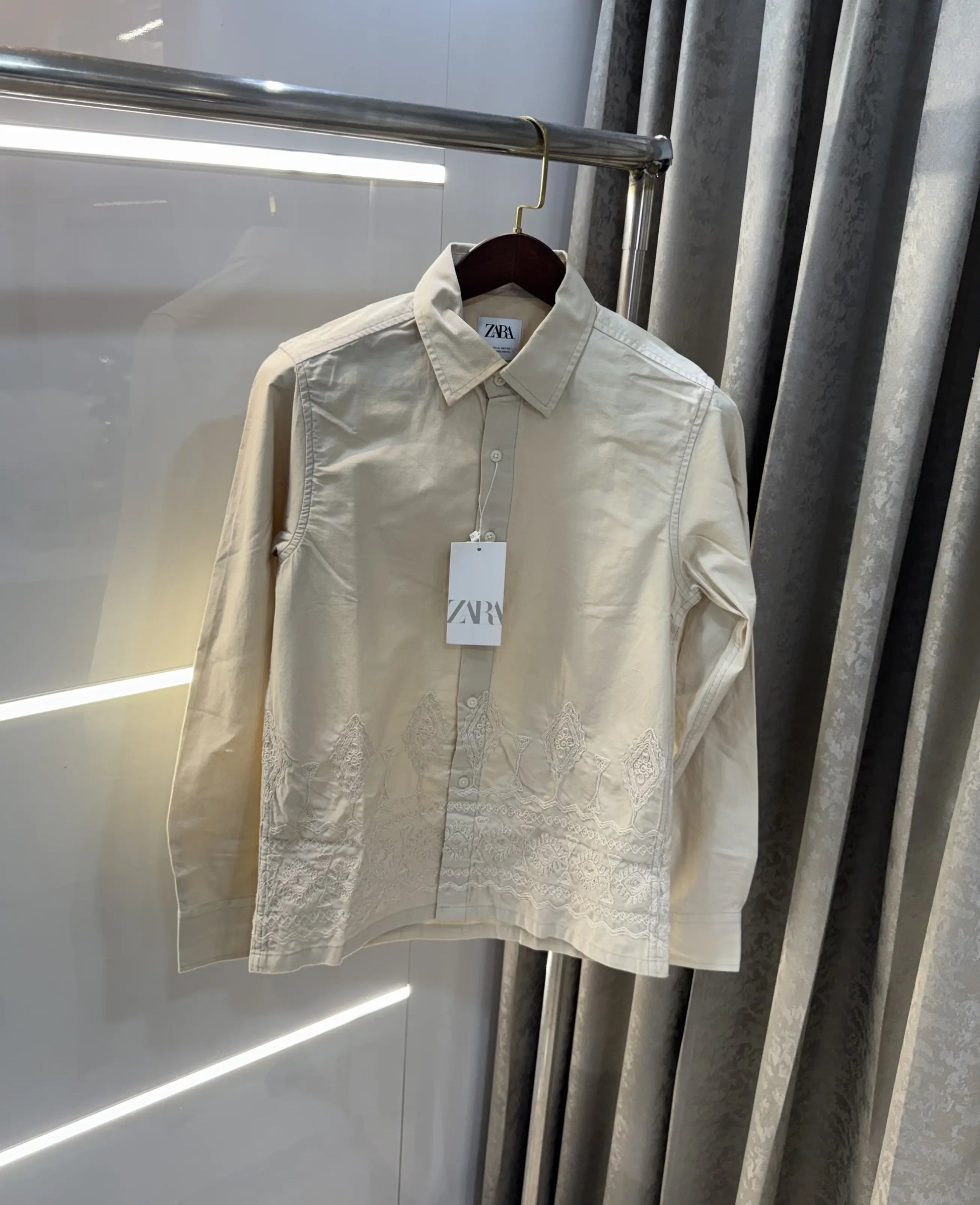 Zar a Cream Designer Premium Shirt