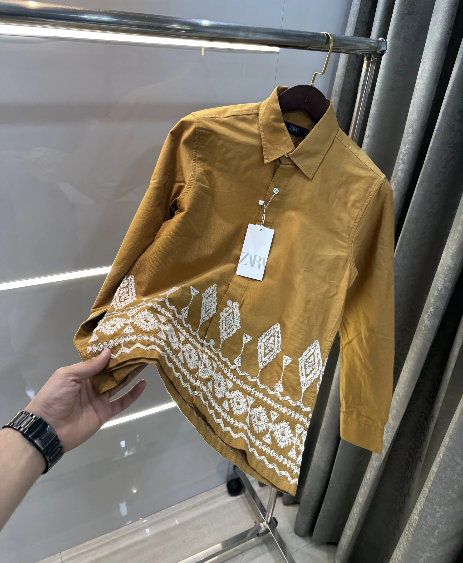 Zar a Khakhi Designer Premium Shirt