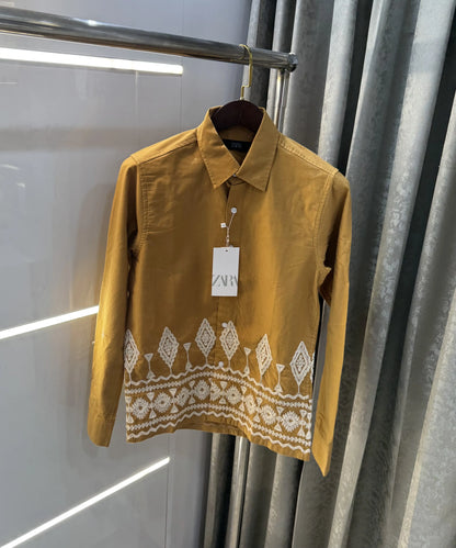 Zar a Khakhi Designer Premium Shirt