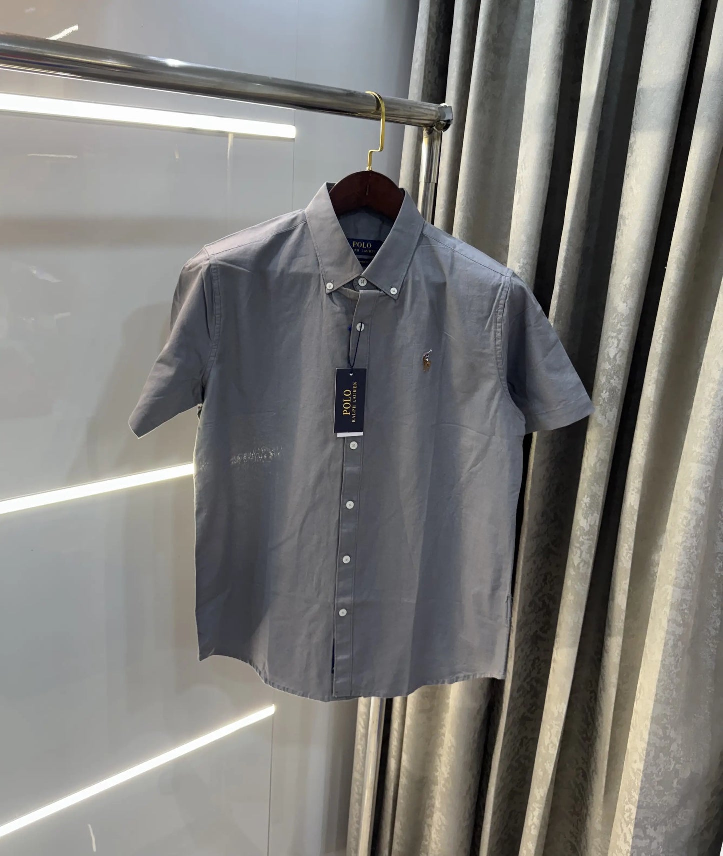 Ralph  Lauren Dark Grey Premium Linen Shirt