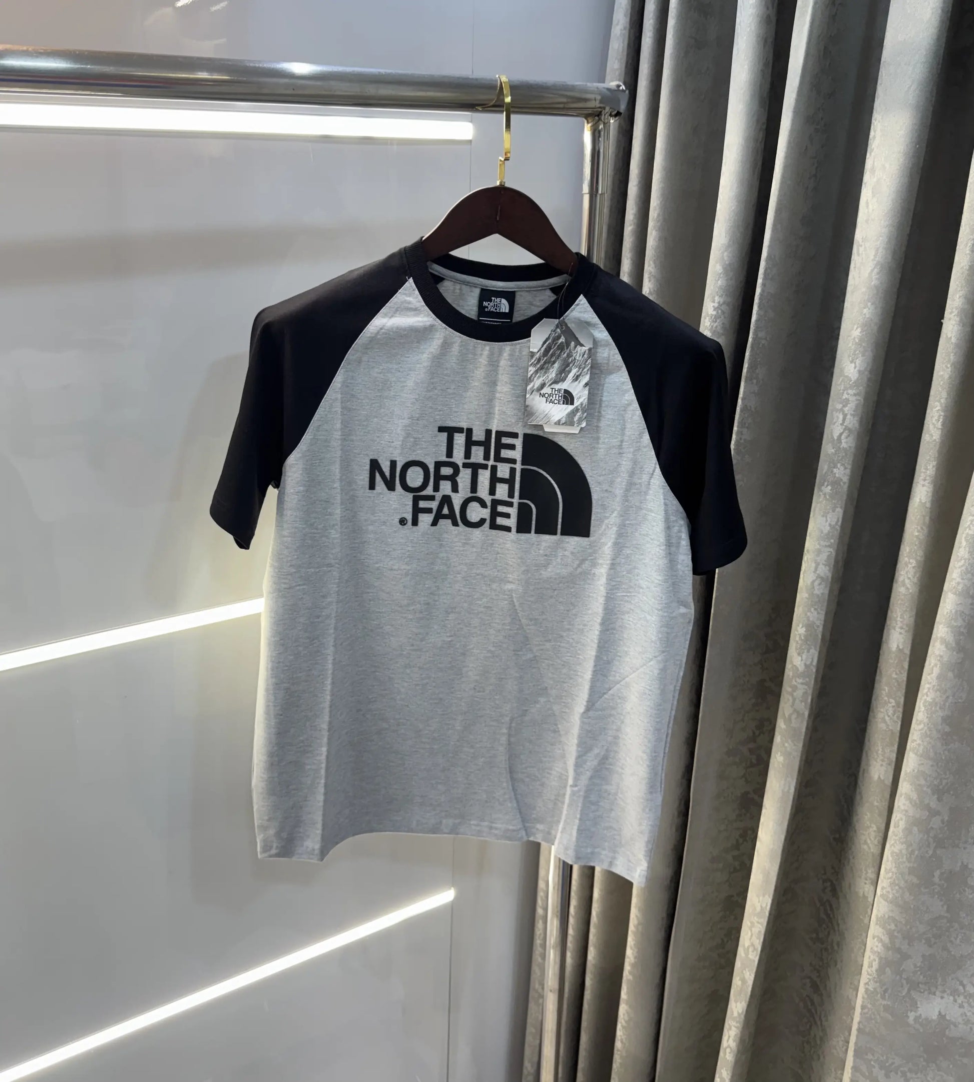 The North Face Grey Premium Oversized  T-Shirt
