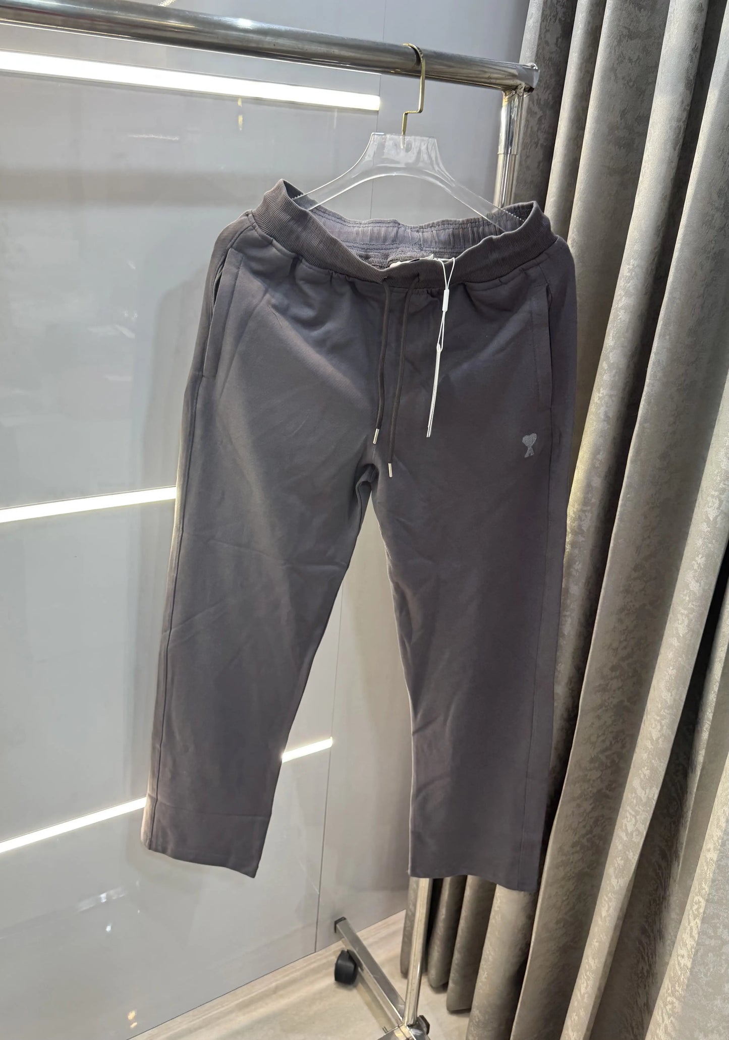Ami Paris Dark Grey Logo Work Premium Trackpant