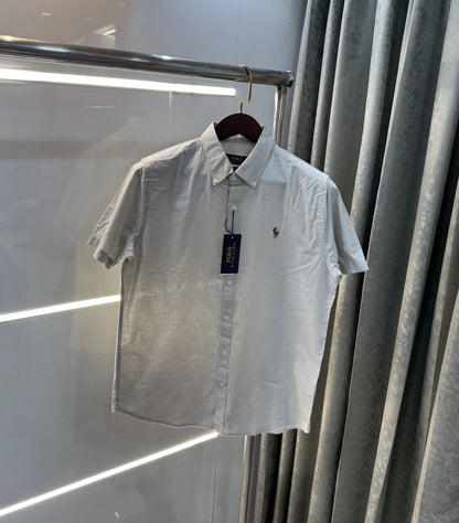 Ralph  Lauren Grey Premium Linen Shirt