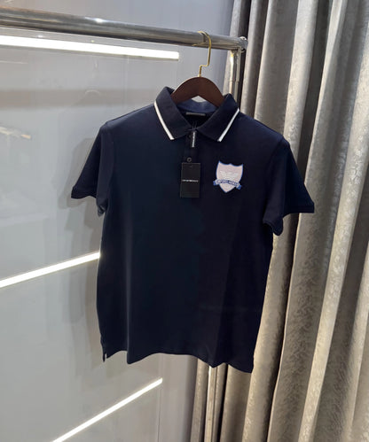 Emporio Armani Navy Blue Premium Polo T-Shirt