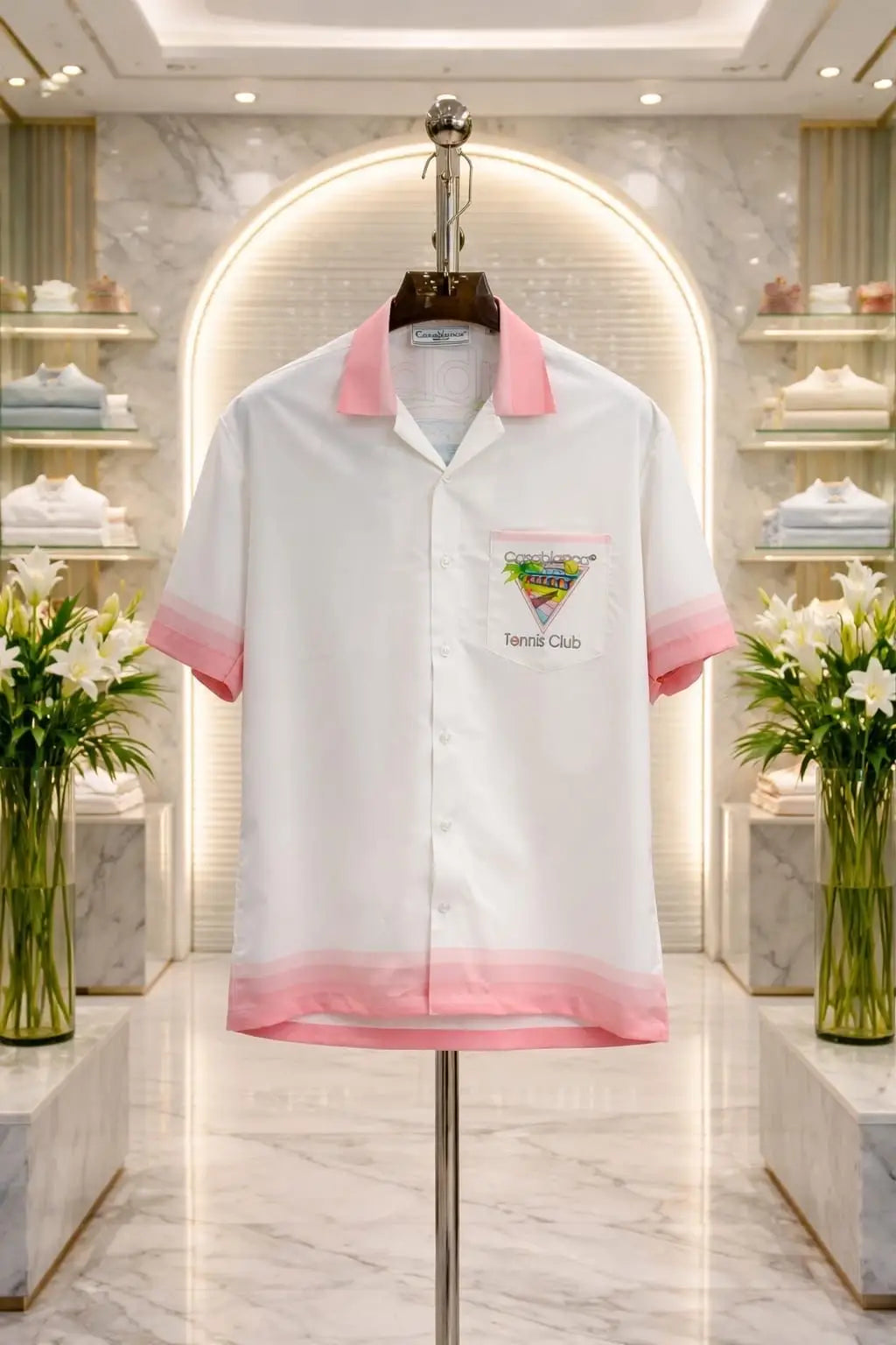 Casablanca Pink Premium Loose Fit Shirt