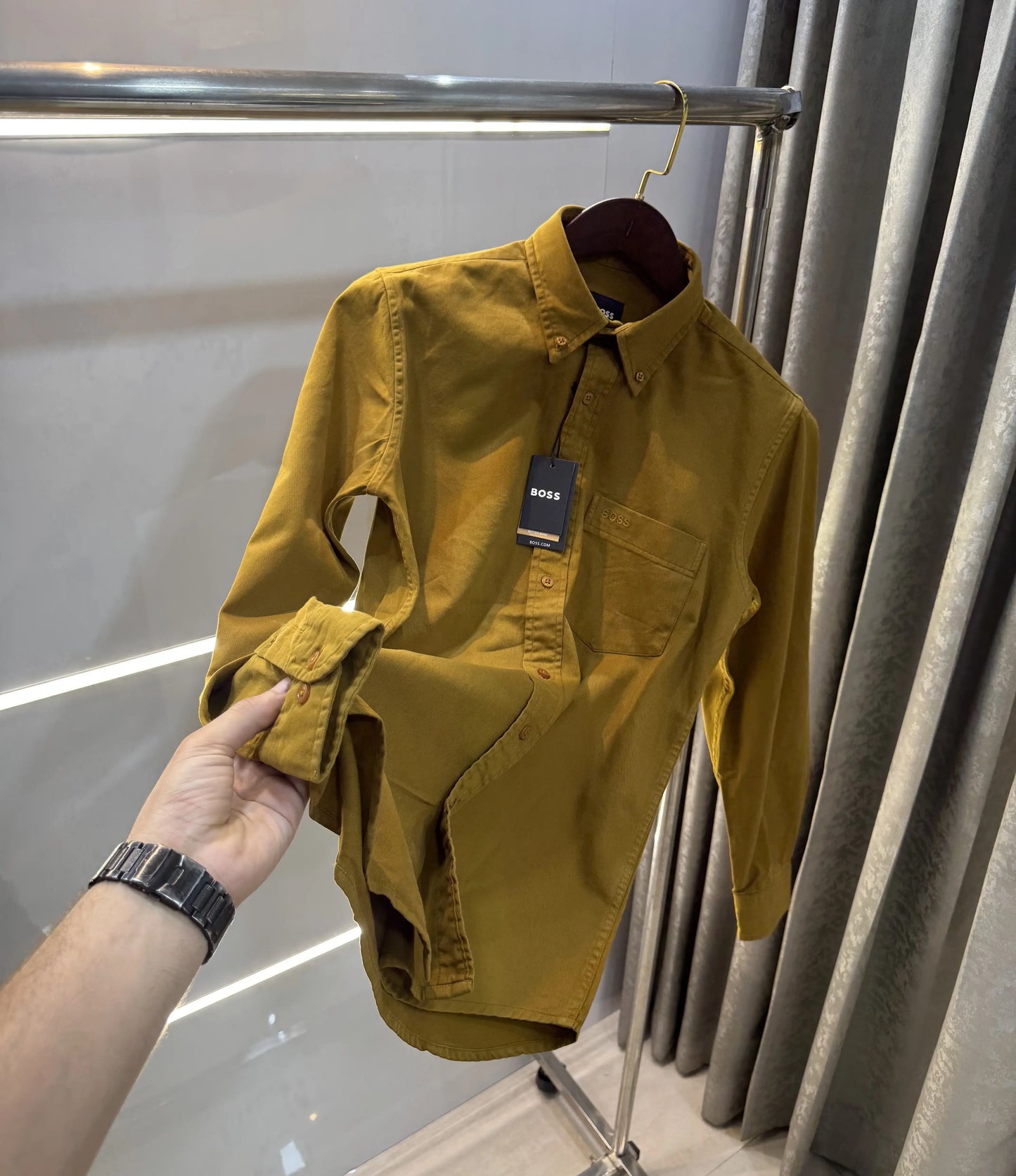 Hugo Boss Khakhi Logo Work Premium Shirt