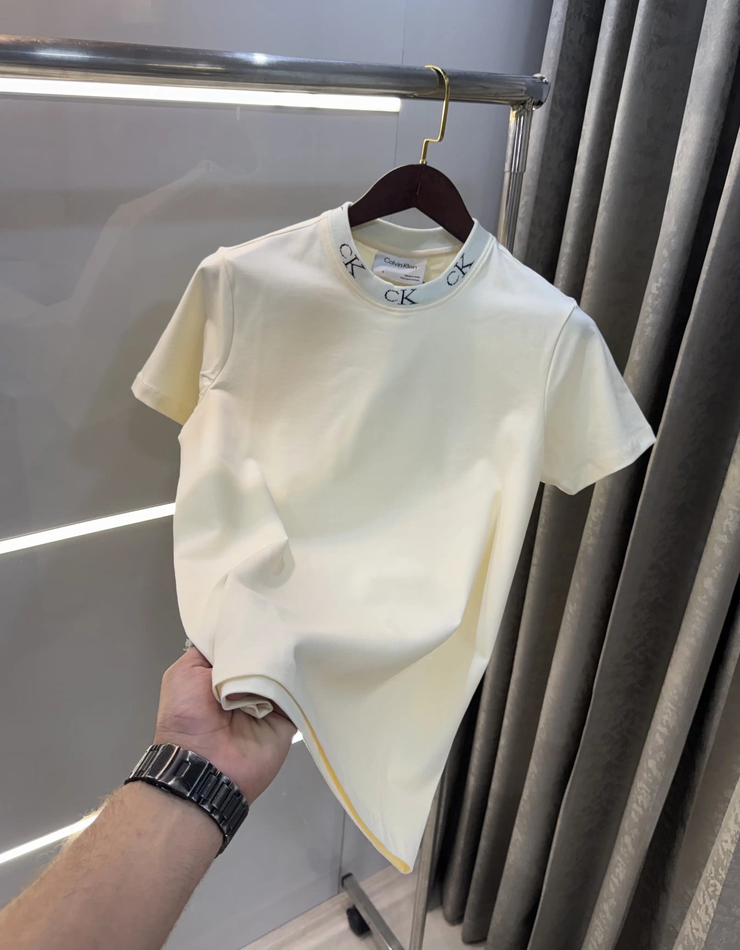 Calvin Klein Cream Premium T-Shirt