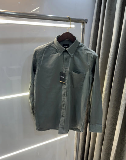 Hugo Boss Green Logo Work Premium Shirt