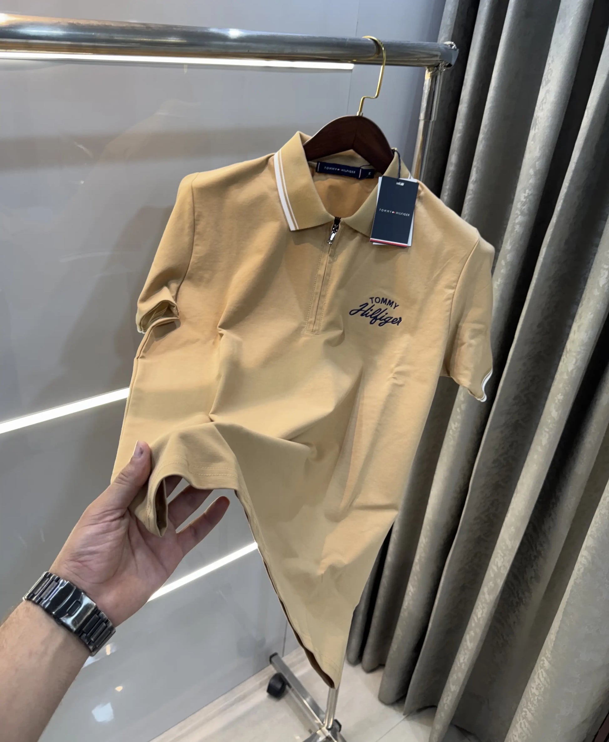 Tommy Hilfiger Beige Premium Polo T-Shirt