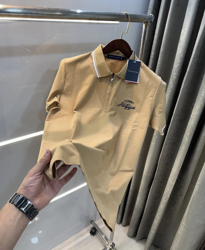 Tommy Hilfiger Beige Premium Polo T-Shirt