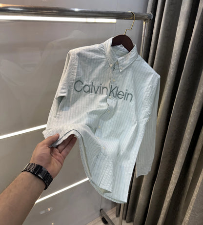 Calvin Klein Green Logo Work Premium Shirt