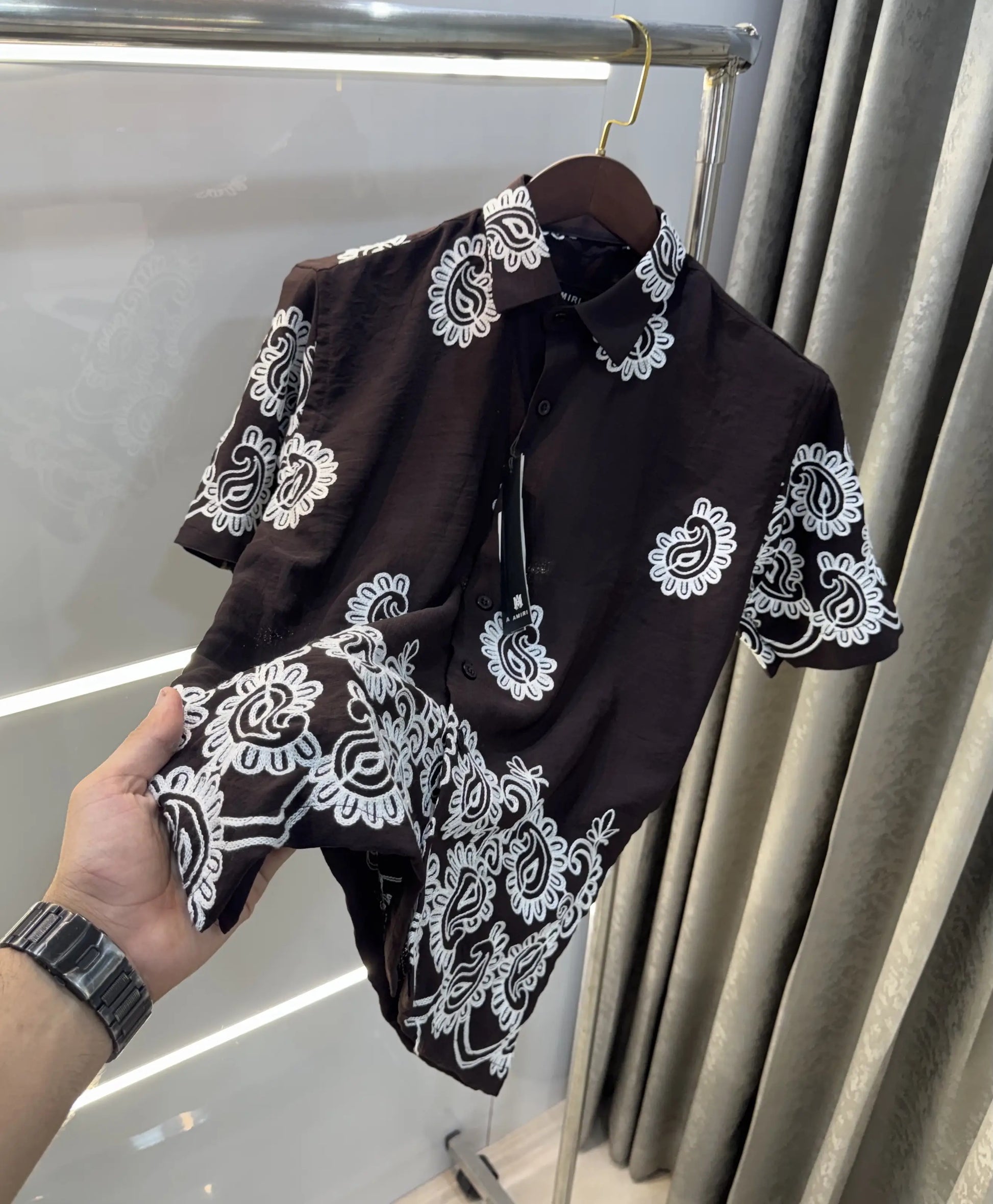 Amiri Brown Designer Premium Shirt
