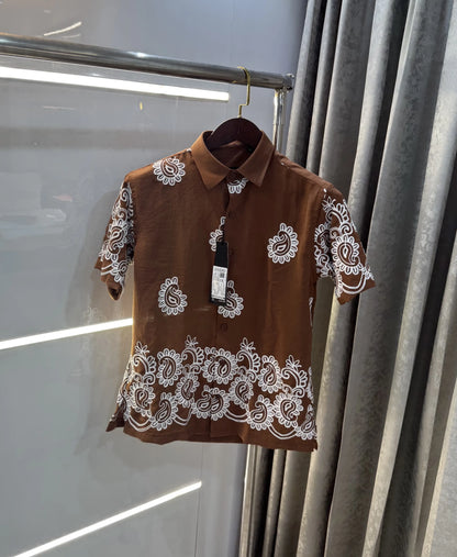 Amiri Light Brown Designer Premium Shirt
