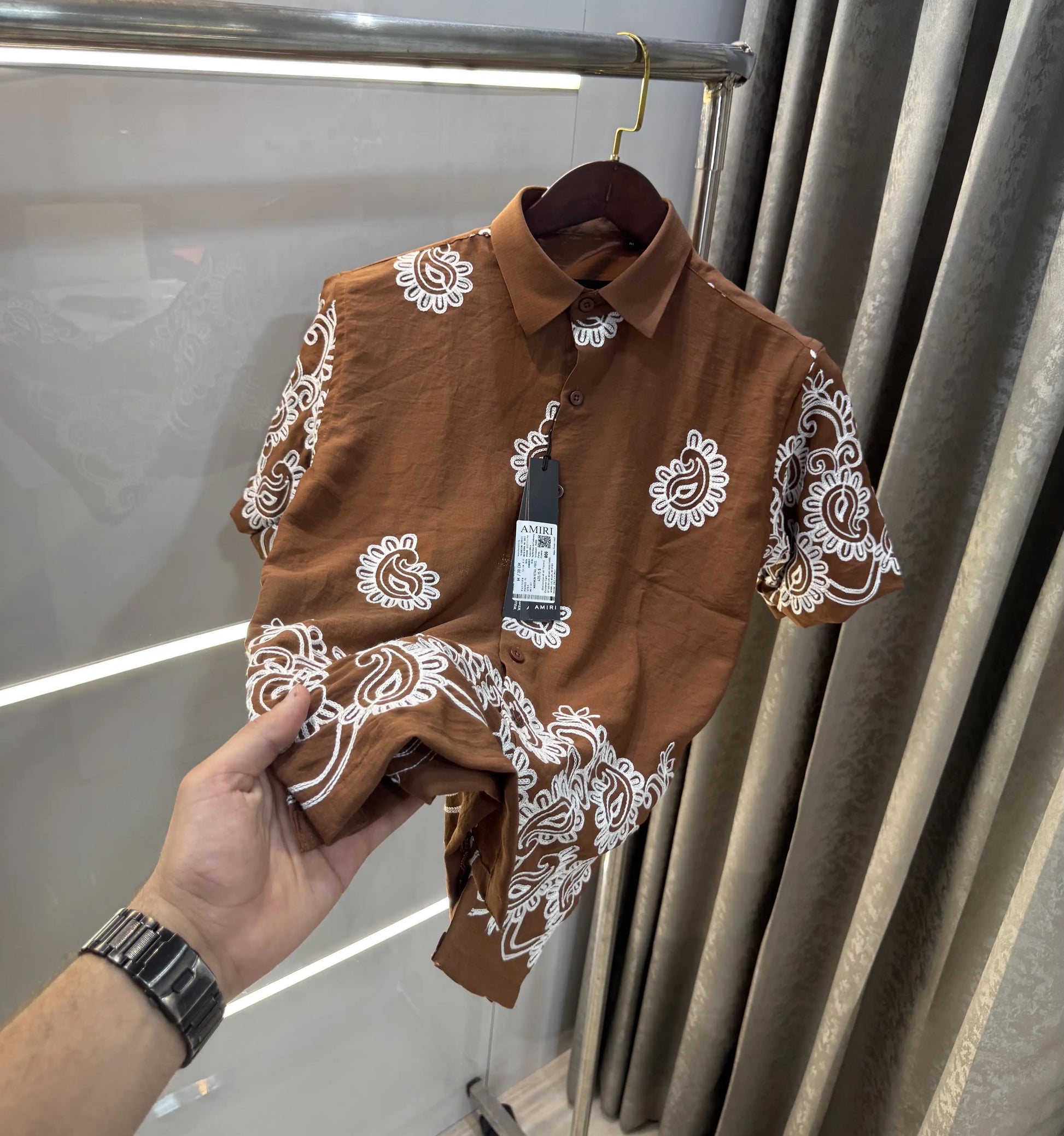 Amiri Light Brown Designer Premium Shirt