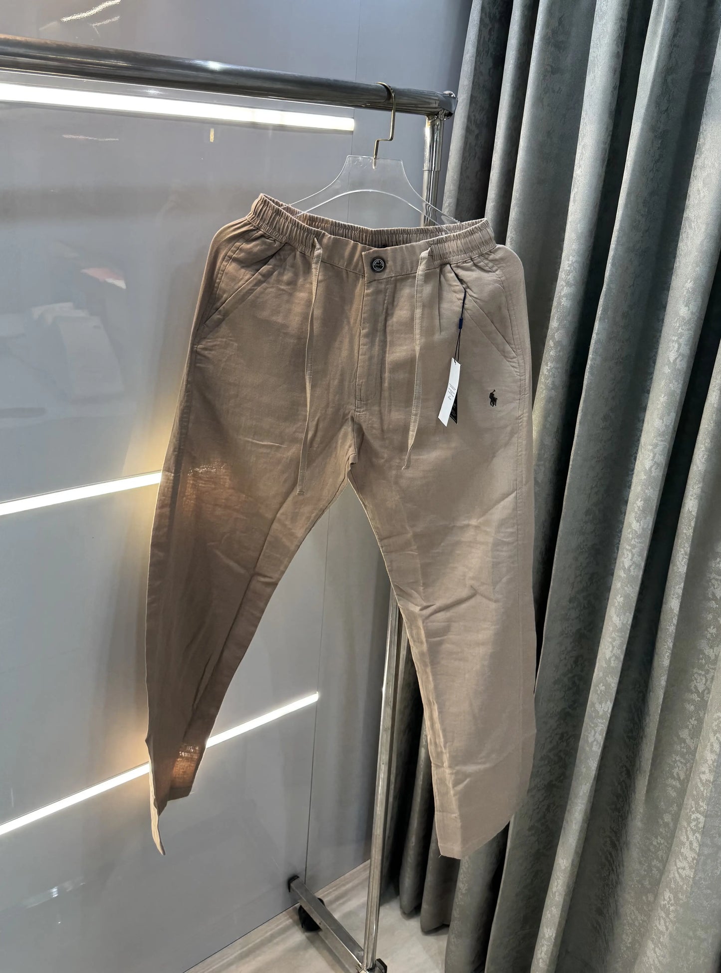 Ralph Lauren Beige Premium Linen Trouser