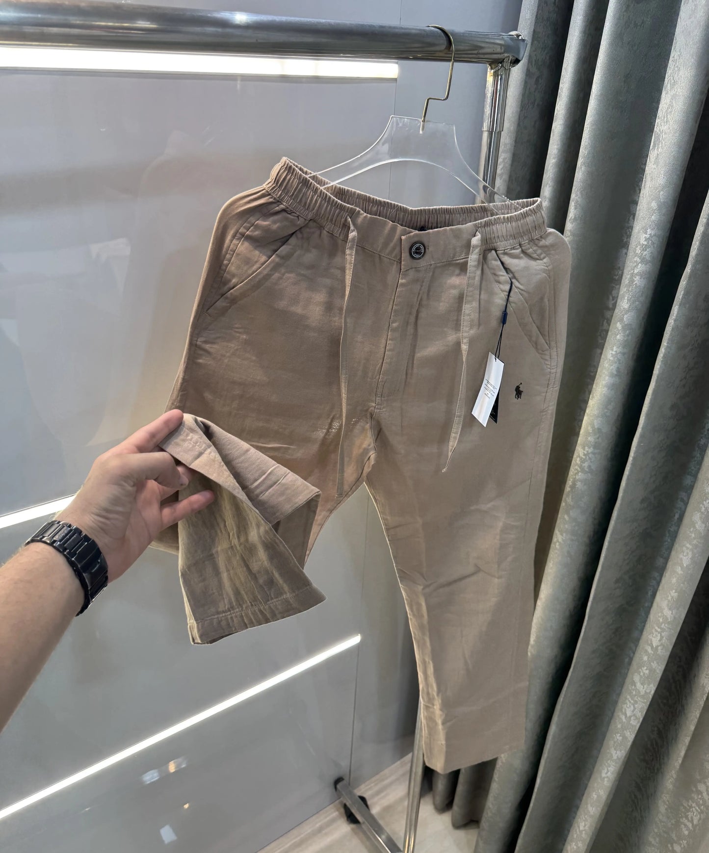 Ralph Lauren Beige Premium Linen Trouser