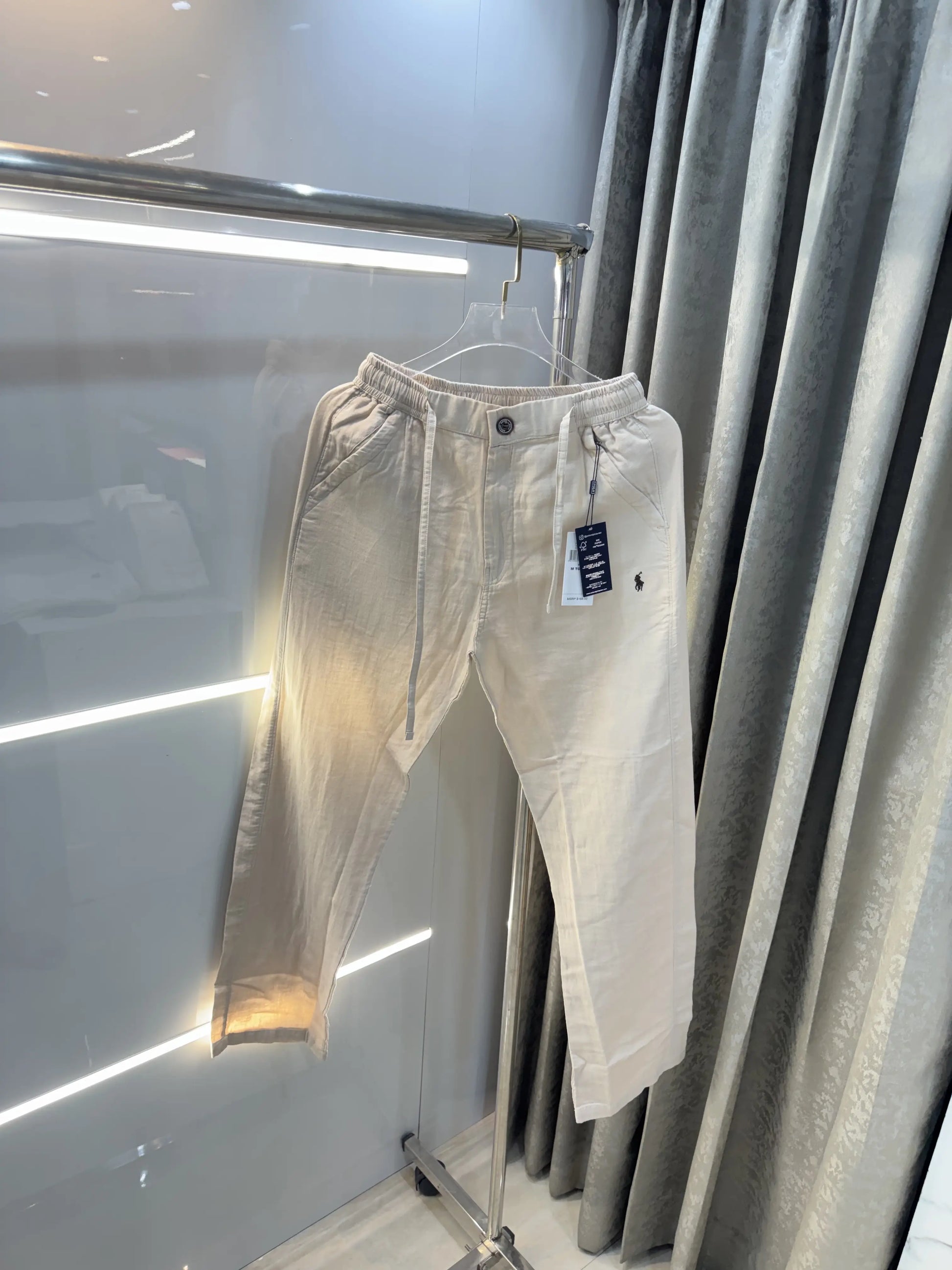 Ralph Lauren Cream Premium Linen Trouser