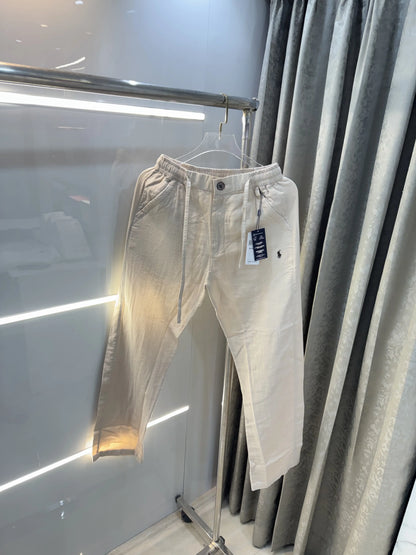 Ralph Lauren Cream Premium Linen Trouser