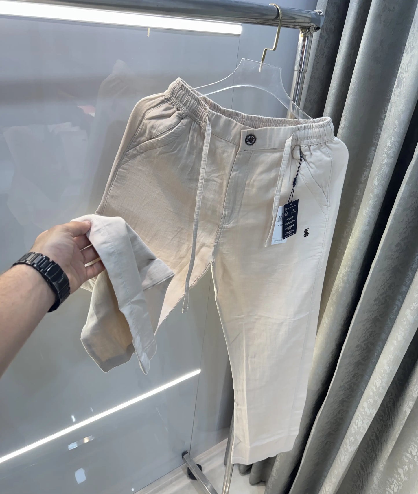 Ralph Lauren Cream Premium Linen Trouser