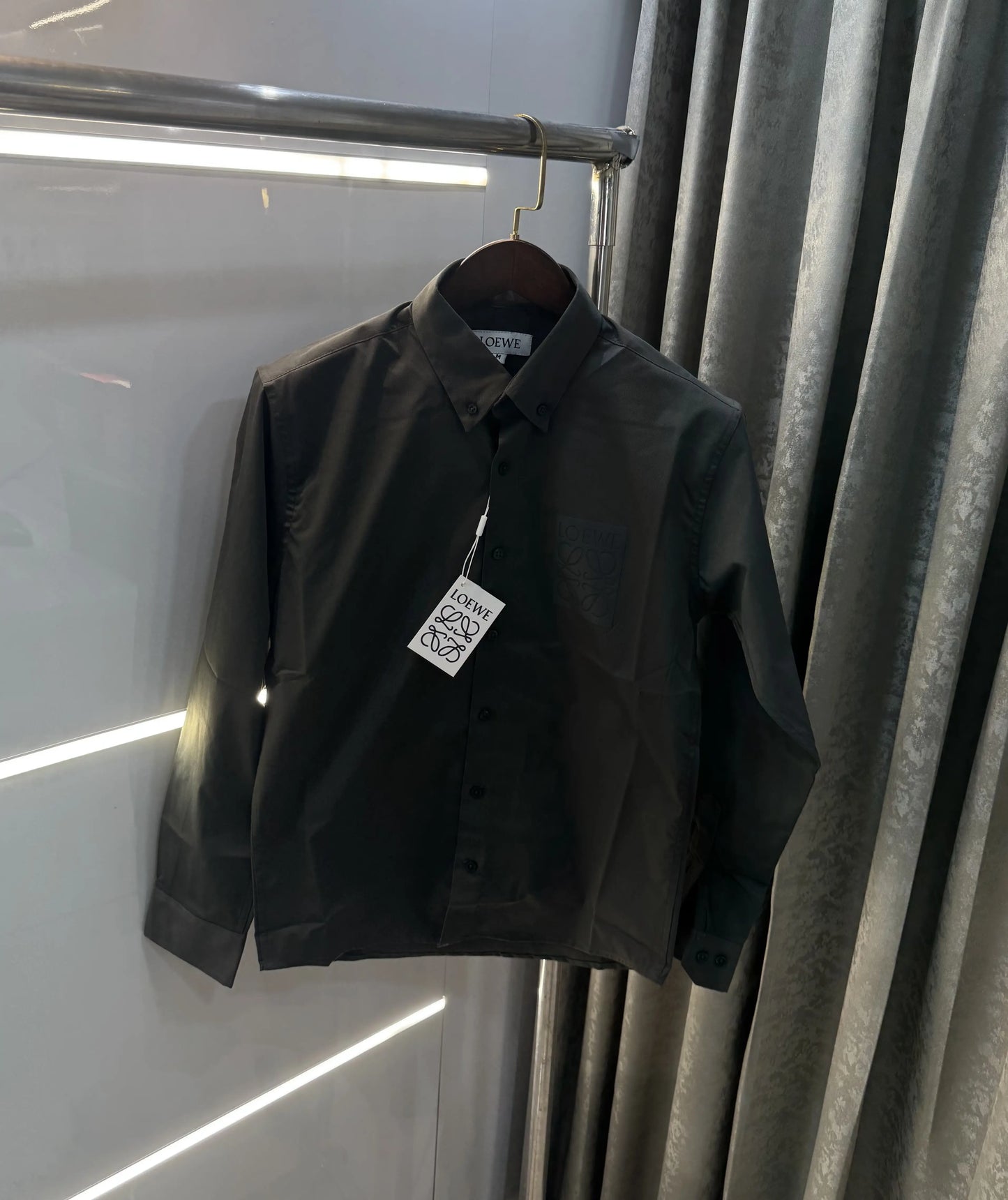 Loewe Dark Grey Logo Work Premium Shirt