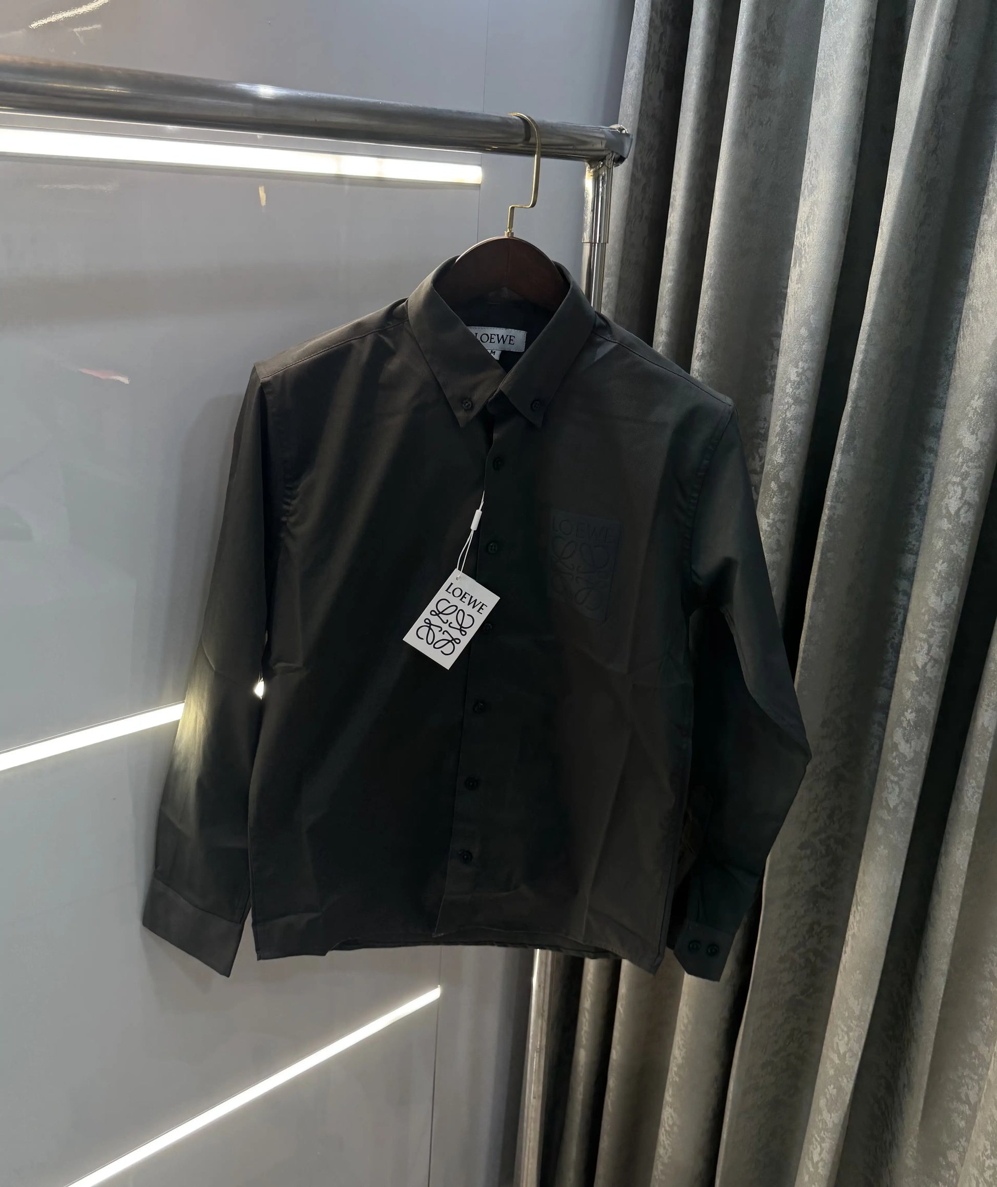 Loewe Dark Grey Logo Work Premium Shirt