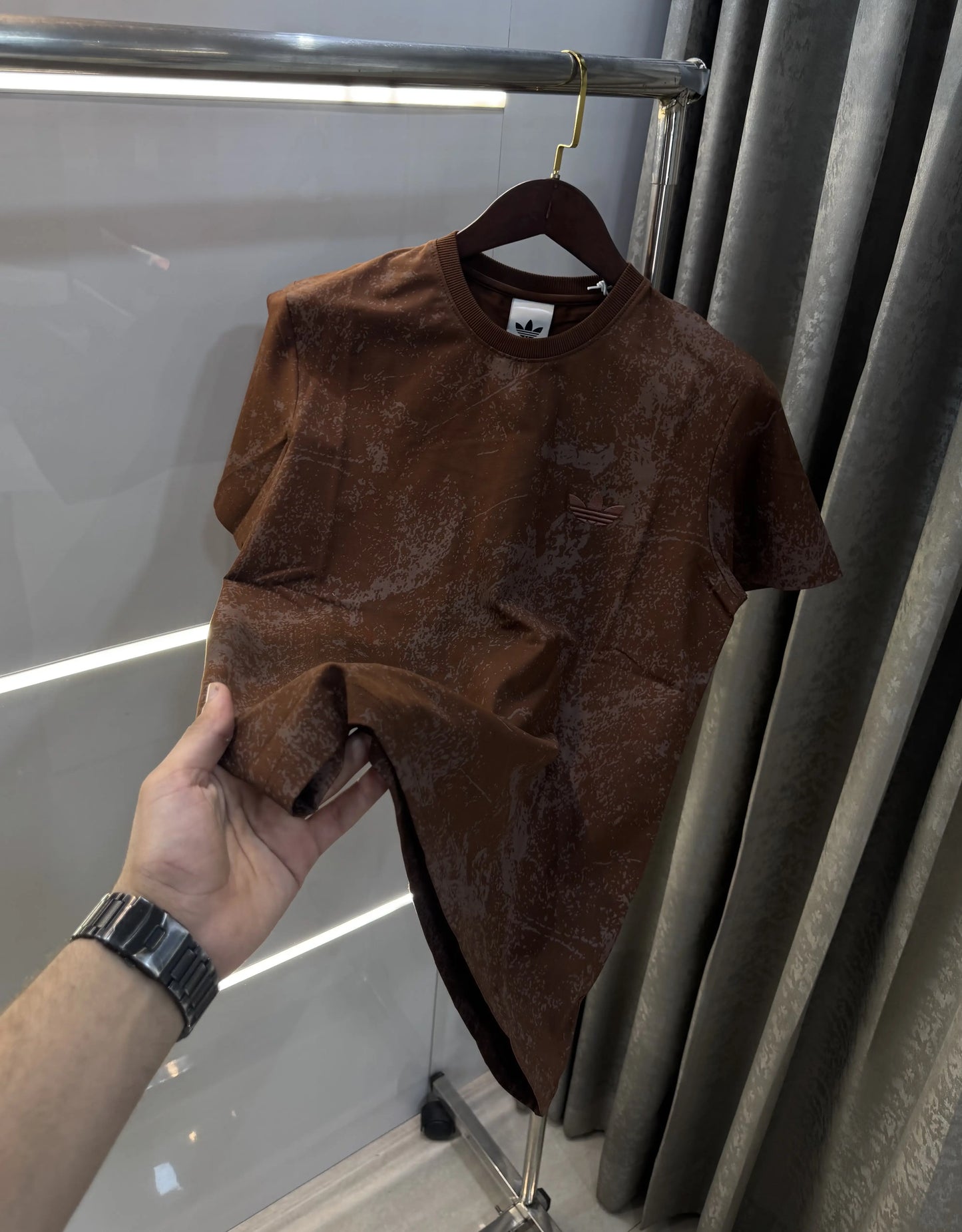 Adidas Brown Premium Oversized  T-Shirt