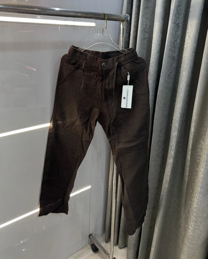 Calvin Klein Brown Premium Linen Trouser