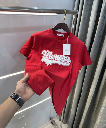 Moncler Red Logo Work Imported T-Shirt