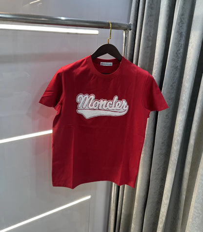 Moncler Red Logo Work Imported T-Shirt