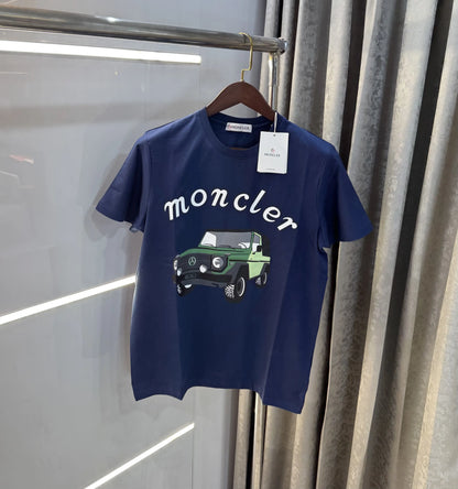 Moncler Blue Logo Work Imported T-Shirt