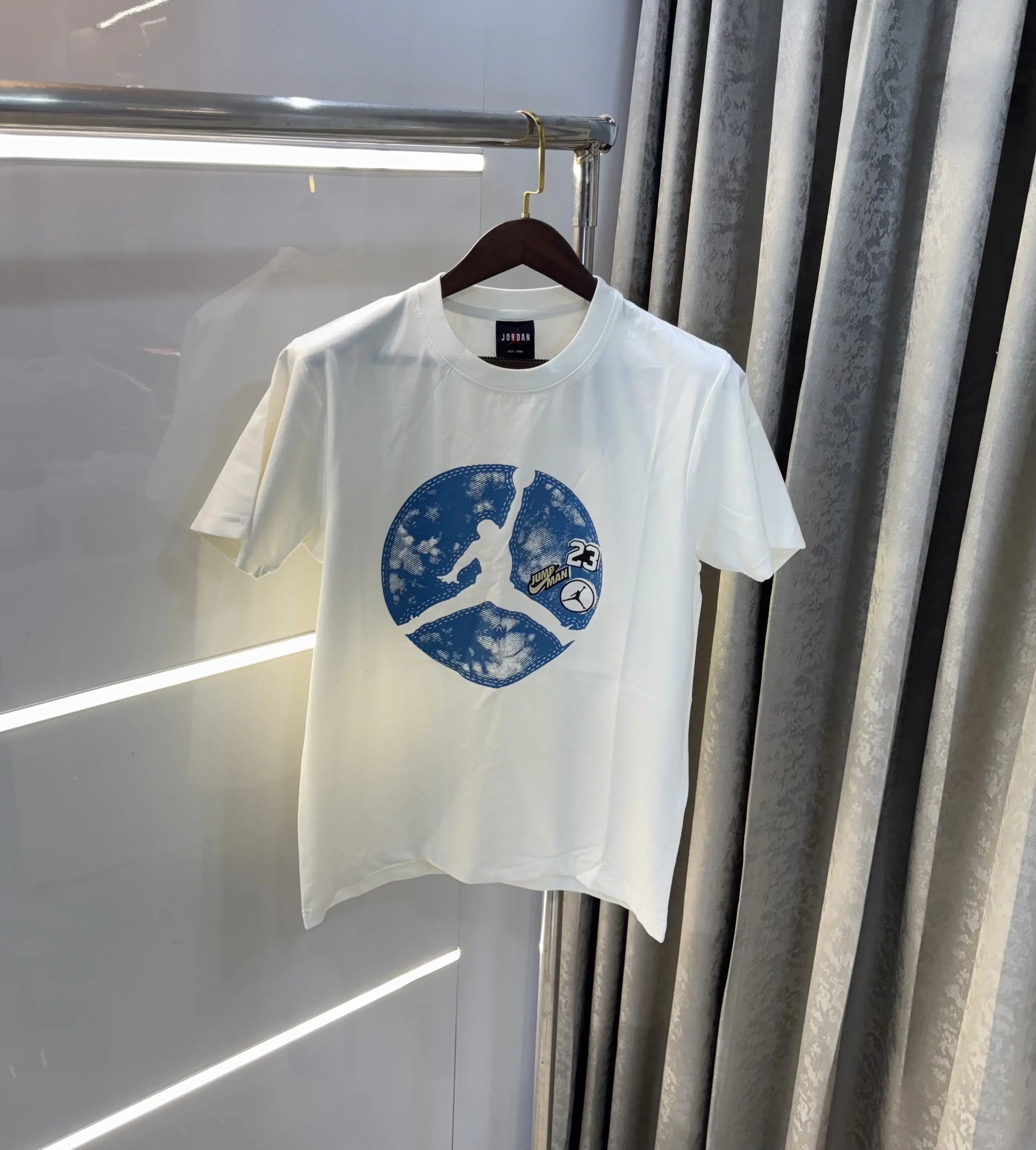Air jordan white Back Print Imported T-Shirt
