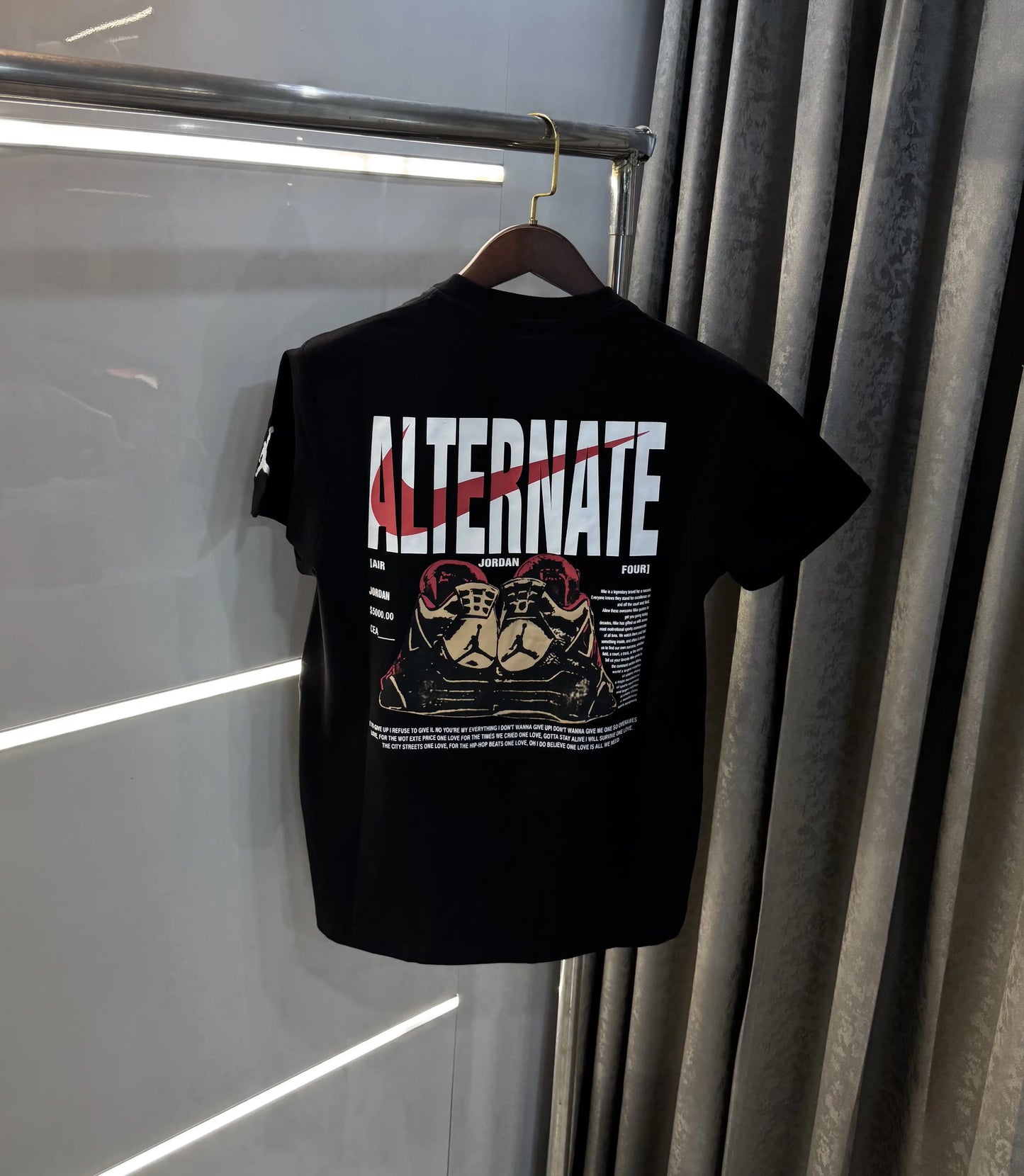Air jordan Black Back Print Imported T-Shirt
