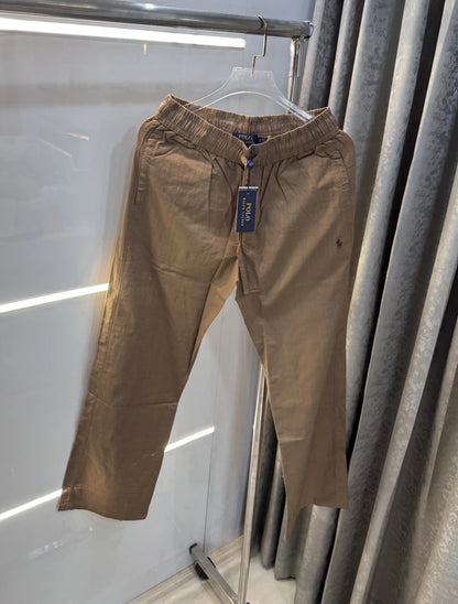 Ralph Lauren Brown Premium Linen Trouser