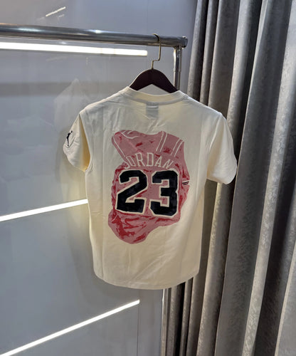 Air jordan Cream Back Print Imported T-Shirt