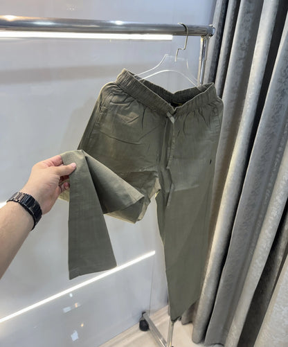 Ralph Lauren Olive Premium Linen Trouser