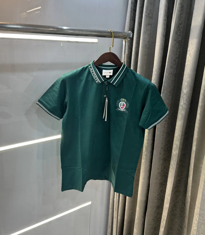 Lacoste Green Embroidery Logo Premium Polo T-shirt