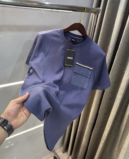 Hugo Boss Blue Logo Print Premium T-shirt
