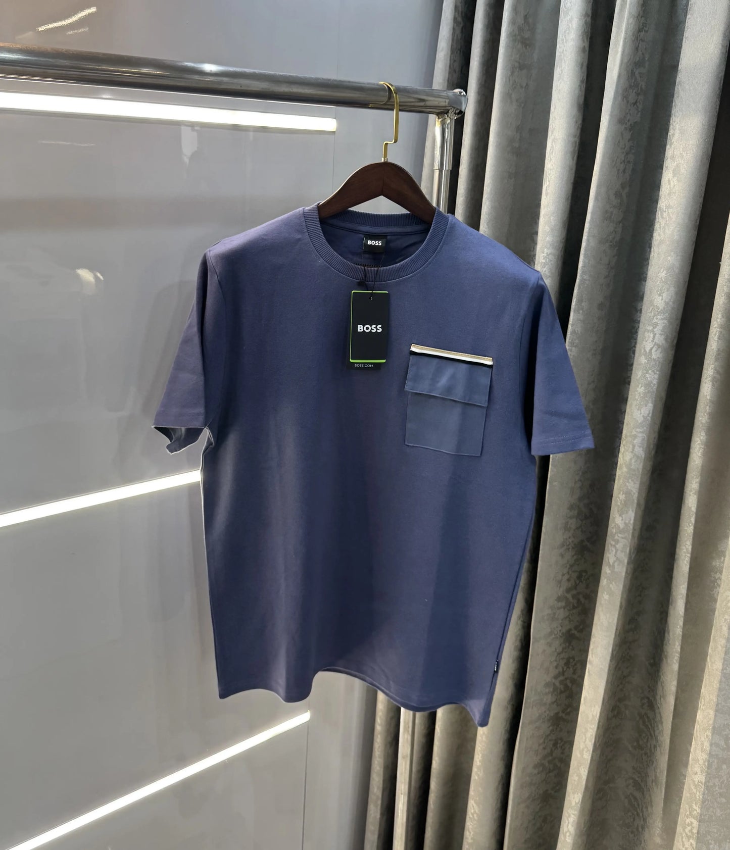 Hugo Boss Blue Logo Print Premium T-shirt
