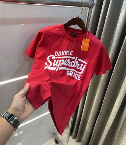 Superdry Red Logo Print Premium T-shirt