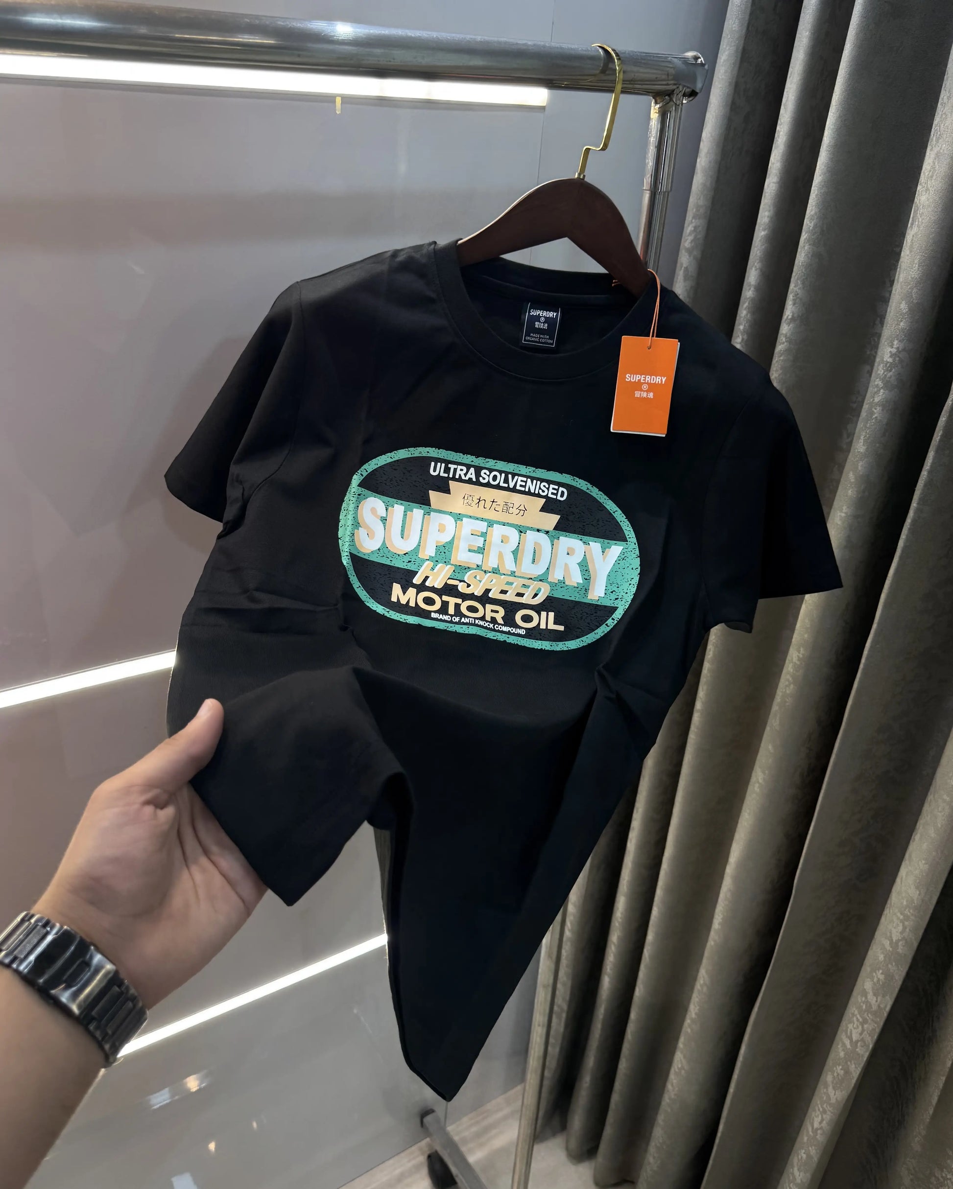 Superdry Black Logo Print Premium T-shirt