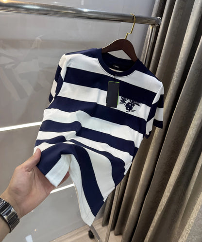 Hugo Boss Stripes Logo Print Premium Oversized T-shirt