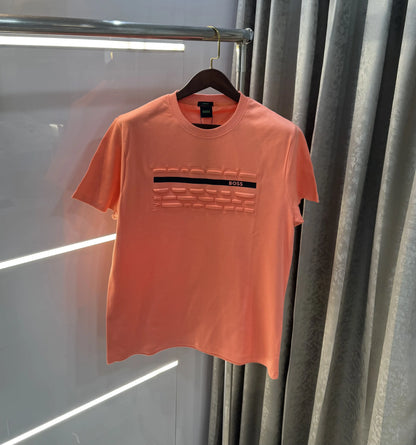 Hugo Boss Peach Logo Print Premium Oversized T-shirt