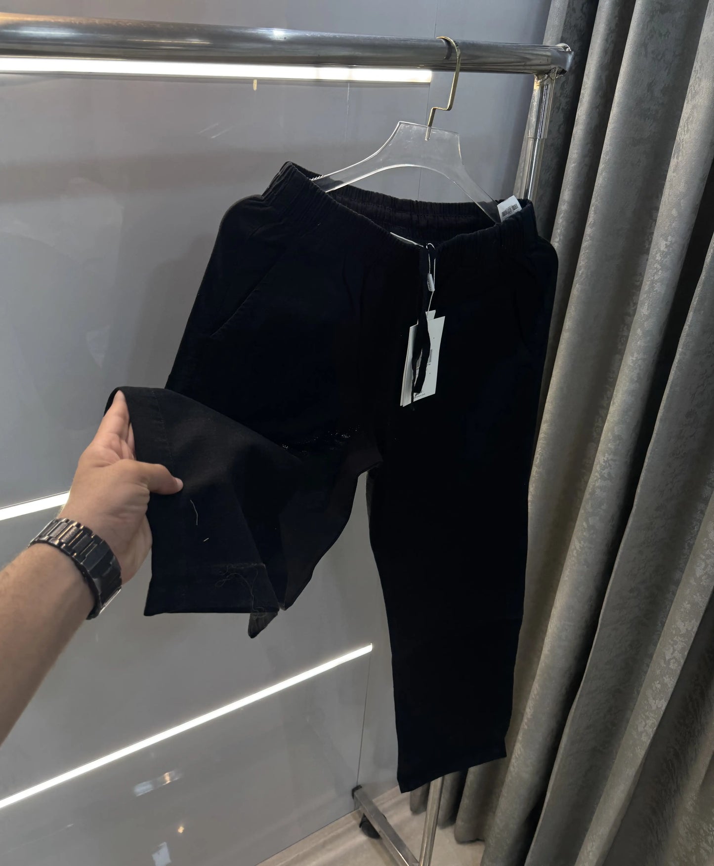 Calvin Klein Black Premium Linen Trouser