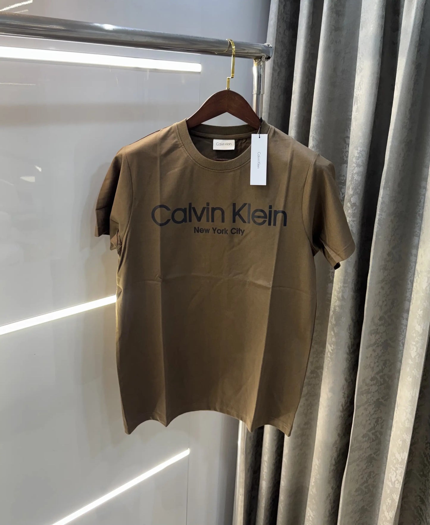 Calvin Klein Brown Logo Work Premium T-Shirt