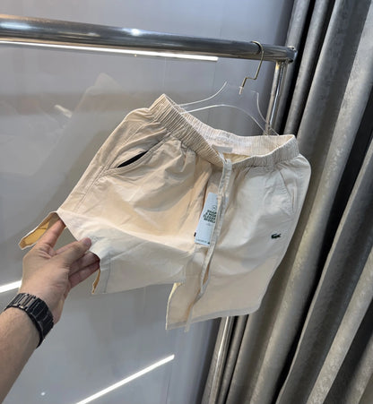 Lacoste Beige Embroidery Logo Premium 🩳Shorts